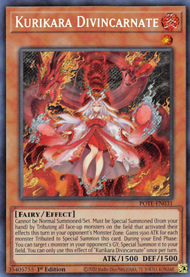 Kurikara Divincarnate POTE-EN031 Secret Rare 1st N/ Mint YUGIOH | eBay