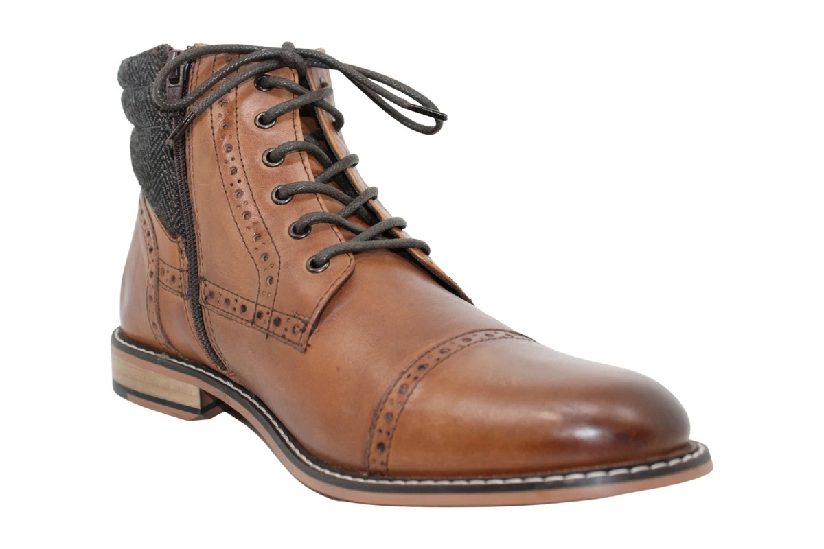 Bar III Mens Carter Cap Toe Ankle Fashion Boots Brown 1