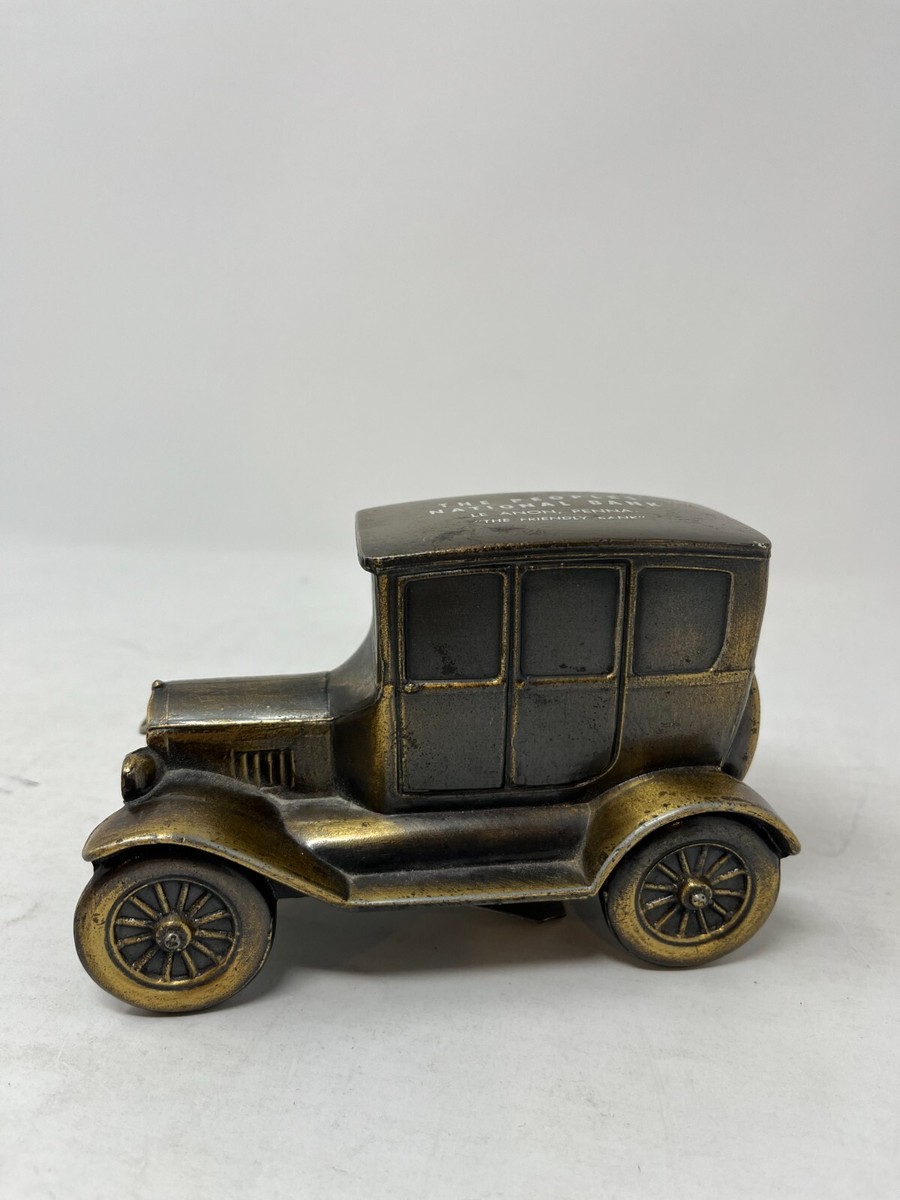 50's Cast Banthrico Car Bank Advertising No Key Open | eBay