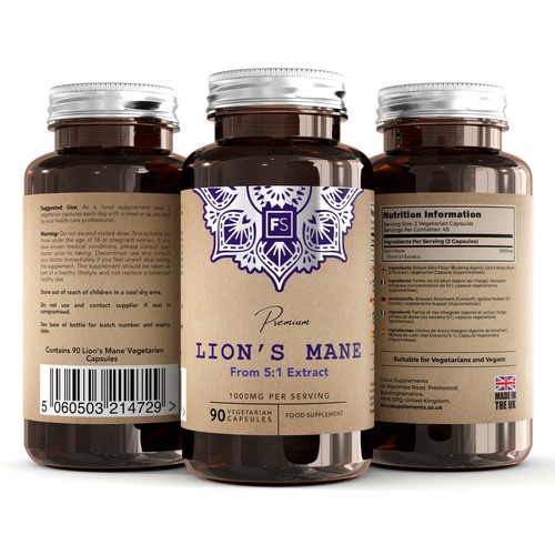 Lions Mane | 90 Criniere de Lion Capsules 1000mg Hericium | Fabriqué au UK - Picture 22 of 22