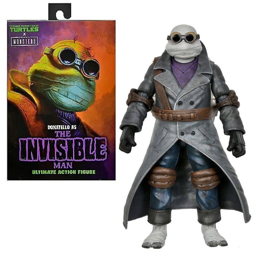 NECA ネカTMNT x ユニバーサルモンスター ドナテロ 透明人間 豆魚雷限定】TMNT x ユニバーサルモンスター/ ドナテロ as 透明