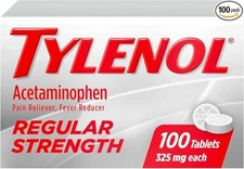 Tylenol Regular Strength Tablets, Acetaminophen Pain Reliever & Fever Reducer, 1