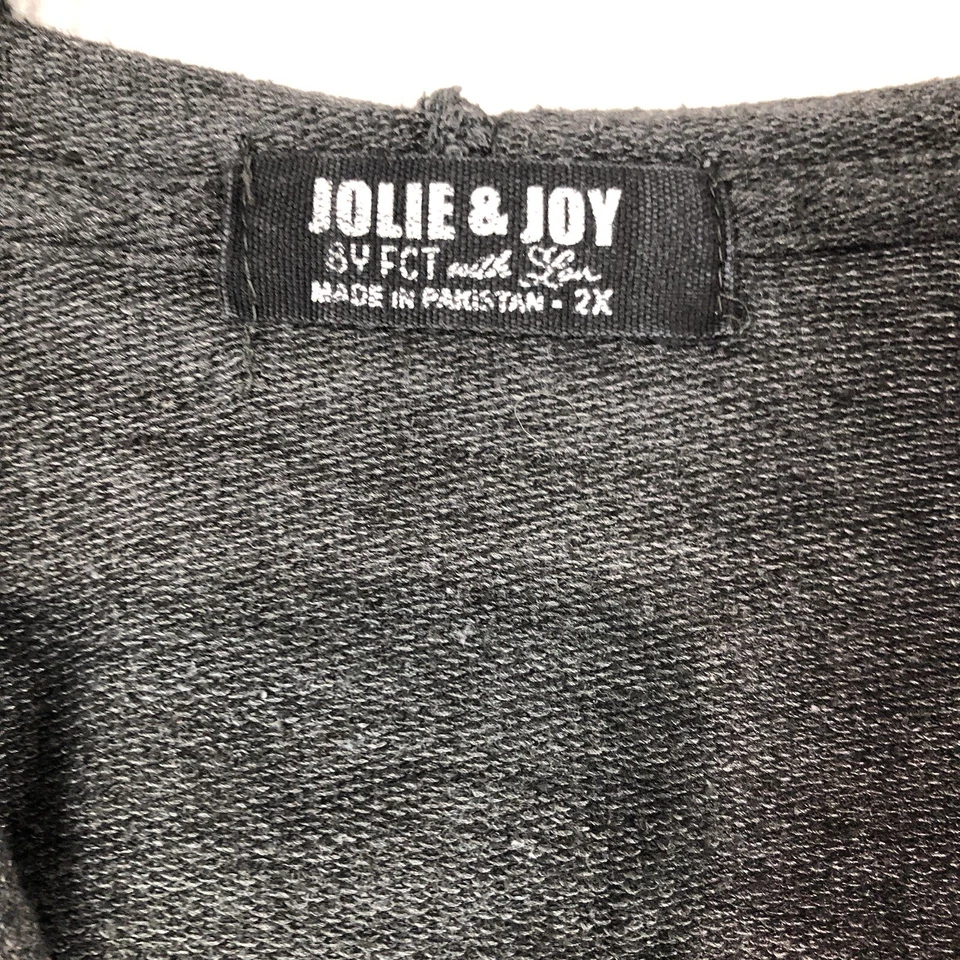 Mujer Ropa Deportiva 2X Gris Desgastado Sudadera con Capucha y L Negro Leggings Jolie Joy Foto 3 de 4