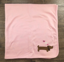 Baby Girl New Gymboree Outlet Pink Heart Dog Blanket