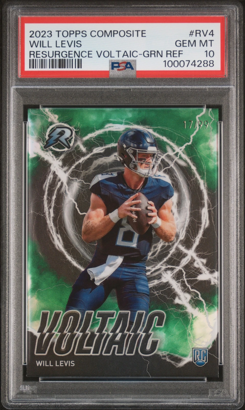 Will Levis Topps Composite Resurgence Voltaic #RV4 Green Refractor