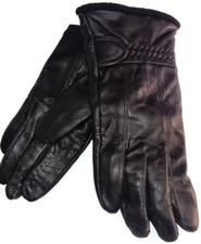 Ladies Black Small Leather Gloves,