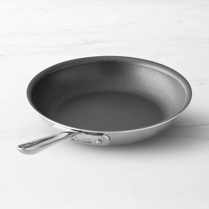 New All-Clad D5 10- inch Brushed Stainless-Steel NONSTICK Fry Pan.
