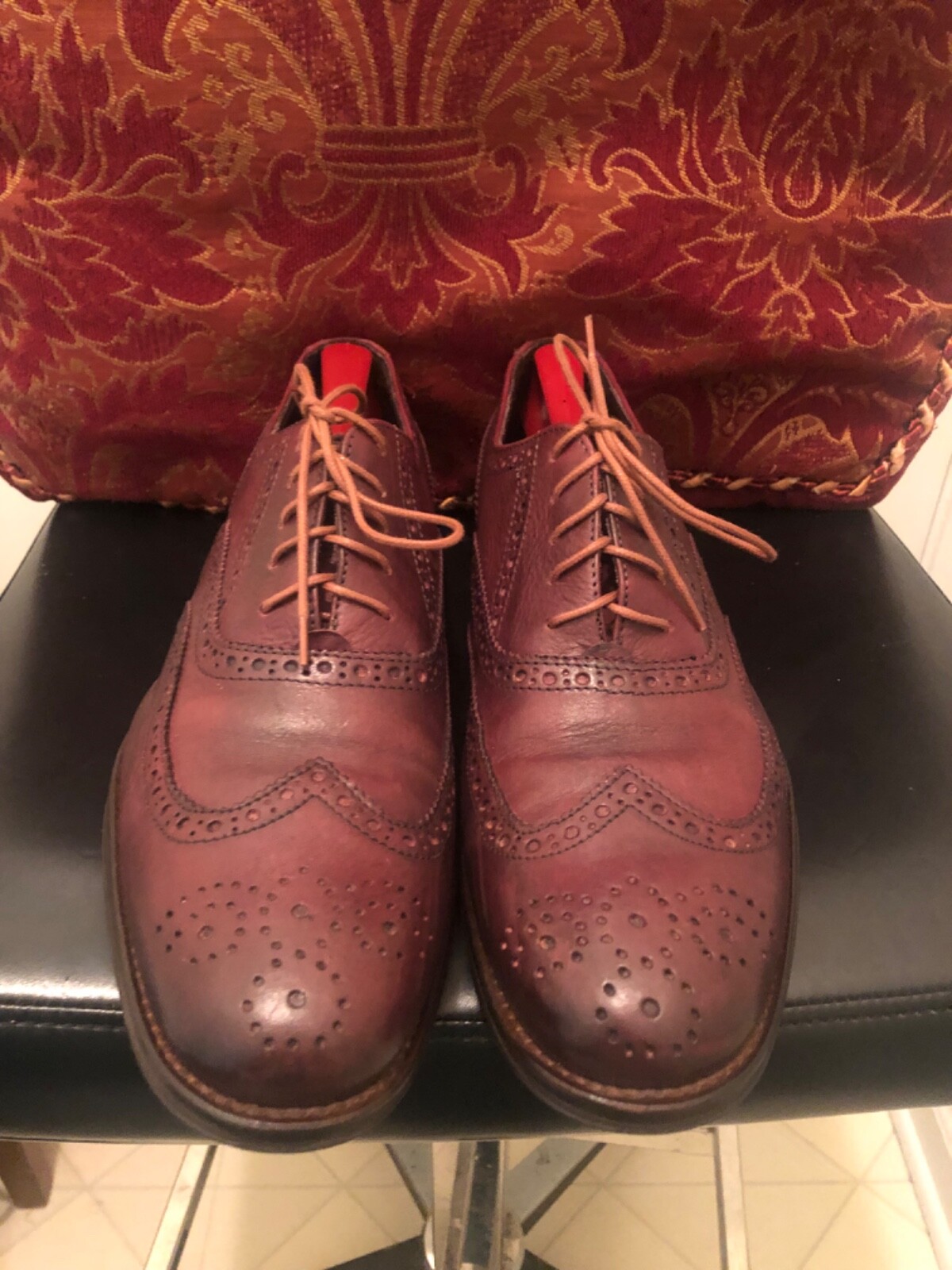TESTONI BASIC WINGTIP OXFORDS LEATHER SHOES SIZE … - image 1