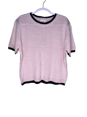 Bibi NWT Cream with Black Trim Sweater Large