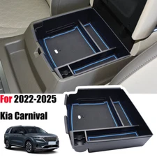 For 22-25 Kia Carnival Center Console Tray Armrest Organizer Storage Black Box