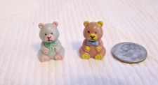 2 Vintage 90s Teeny Tiny Teddy's Wonderland Bears Figurines Polly Pocket Sized