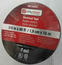 Utilitech 60-ft Vinyl Electrical Tape 3/4-in W x 60-ft L x 7mil 600 Volts 176 F