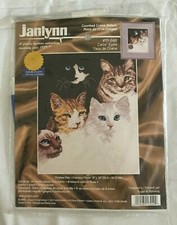 Janlynn CATS' EYES Counted Cross Stitch Kit 13-249 Sealed Vtg 1999 NEW