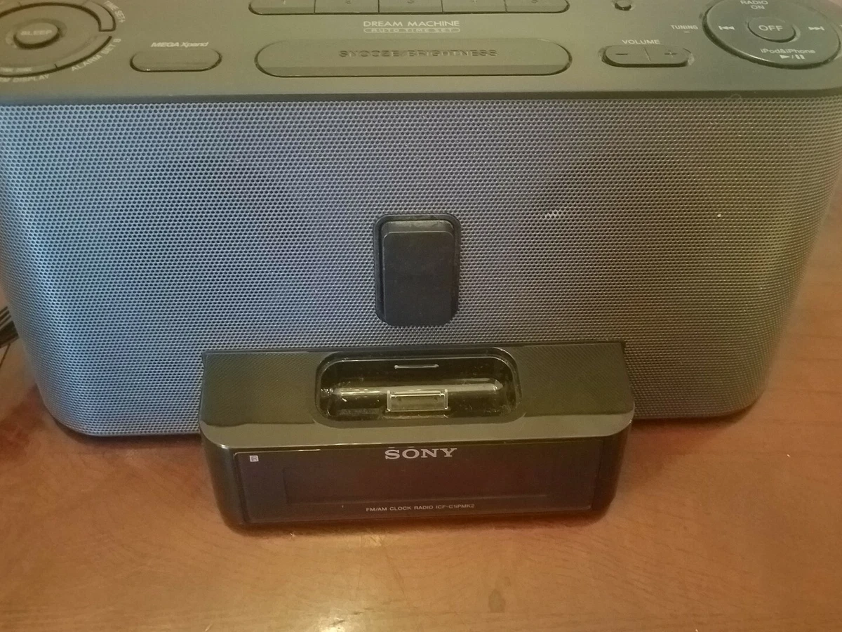 Sony Sueño Máquina Con / Ipod Muelle Fm / Am Reloj Radio ICF-C1iPMK2 Negro