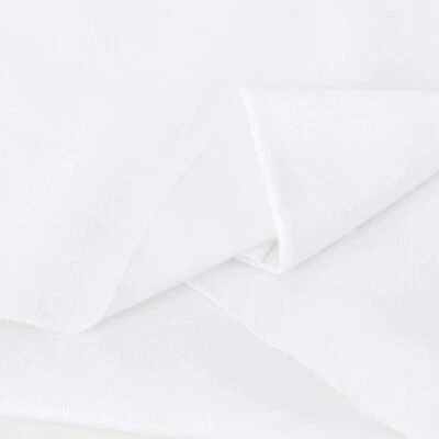 TOLKO STOFFE weißer Bühnen-Molton 3m breit Baumwoll-Stoff dicke blickdichte Meterware Vorhang