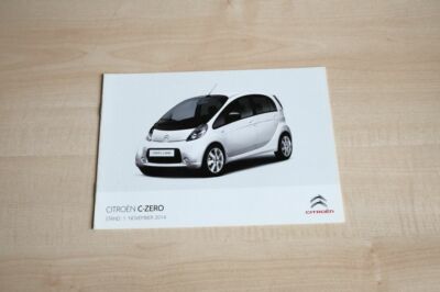 230612) Citroen C-Zero - Price List & Extras - Brochure 11/2014