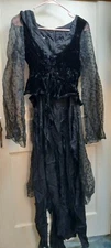 Women's Vintage Unique Jack Bryan Designed By Dupuis Black Velvet  Shred  Dress