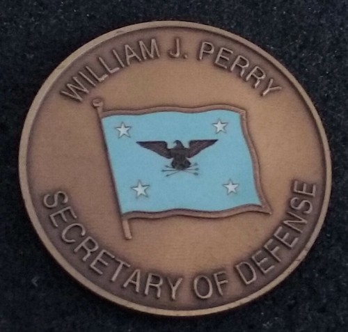 Secdef Coin Austin AUTHENTIC Secretary of Defense William Perry SecDef Clinton Appt ...