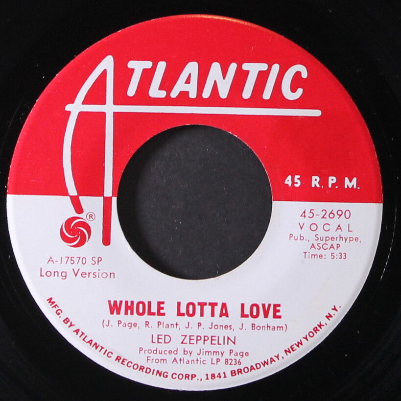 LED ZEPPELIN: whole lotta love / short ATLANTIC 7