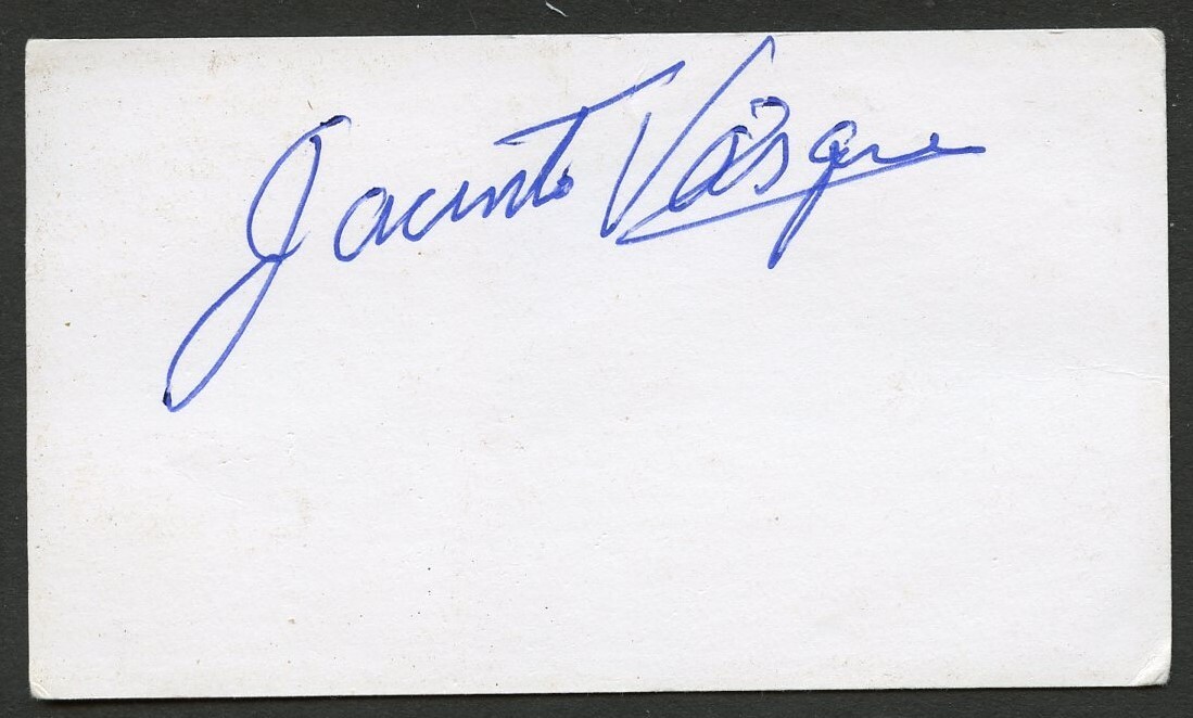 Jacinto Vasquez signed autograph Thoroughbred Consultant Business