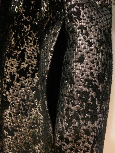 J Jones New York Women 3/4 Sleeve Open Blazer Jacket SZ S Silver/Black Metallic - Picture 4 of 10