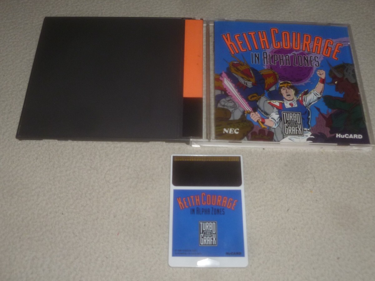 TURBOGRAFX 16 GAME KEITH COURAGE IN ALPHA ZONES COMPLETE TURBO