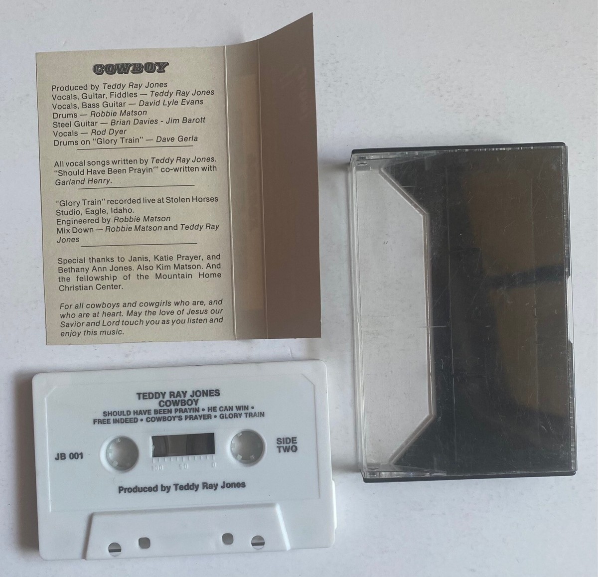 Teddy Ray Jones Cowboy cassette Jubal Idaho Country Western