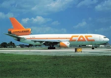 Postcard Unposted Airlines Challenge Air Cargo McDDouglas DC-10-30F Miami '98