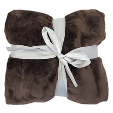 allgala 60x45 Super Soft Flannel Plush Lightweight Throw Blanket – Chocolate
