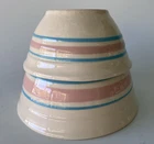 2 Nesting Vintage McCoy Oven Proof Pink and Blue Stripe Mixing Bowls 6” & 7” VGC