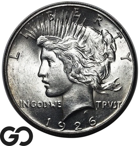1926 Peace Dollar, Very Lustrous Solid Gem BU++