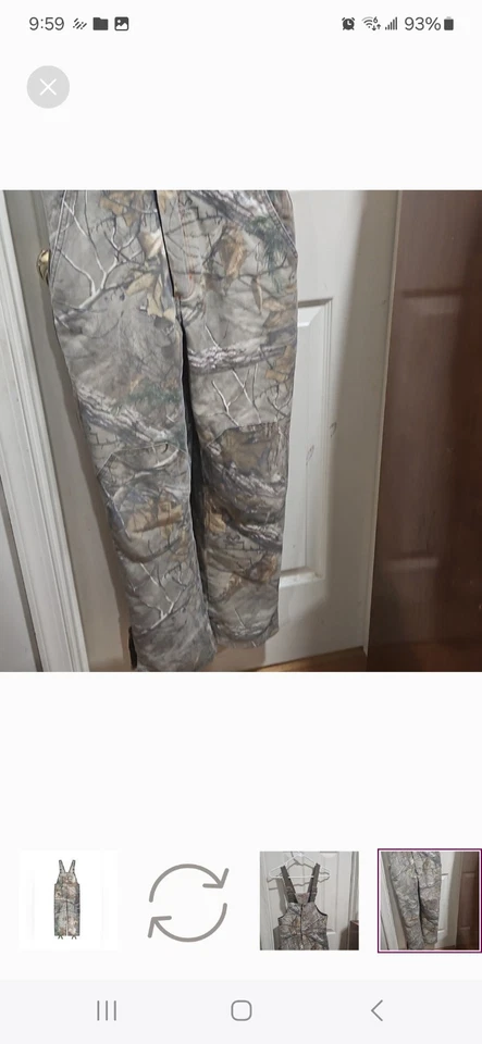 Vtg Made In USA Redhead Overalls Youth Large Camo Outdoor Hiking Fishing Hunting - Image 3 of 4