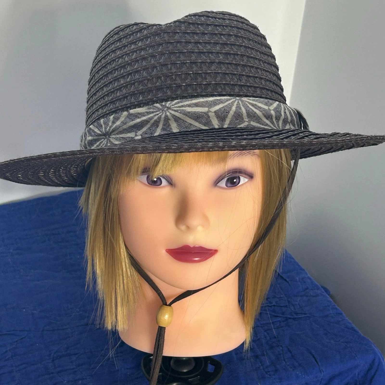 Pistil Wide Brim Sun Hat Brown Woven Boho Safari Chin Strap