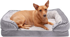 Orthopedic Dog Bed for Medium/Small Dogs W/ Removable Bolsters  Washable Cover,