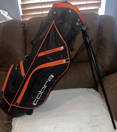 Cobra King Junior Stand Bag Black/Orange Rickie Fowler 4-Pocket 5-Dividers 31”