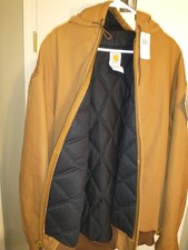 New Vintage Carhartt J04 BRN Duck Canvas Jacket Made in USA Size 4XL Tall