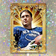 Mel Hein Holographic Golden Icon Art Card 01/10 Starpop Signed Football Print