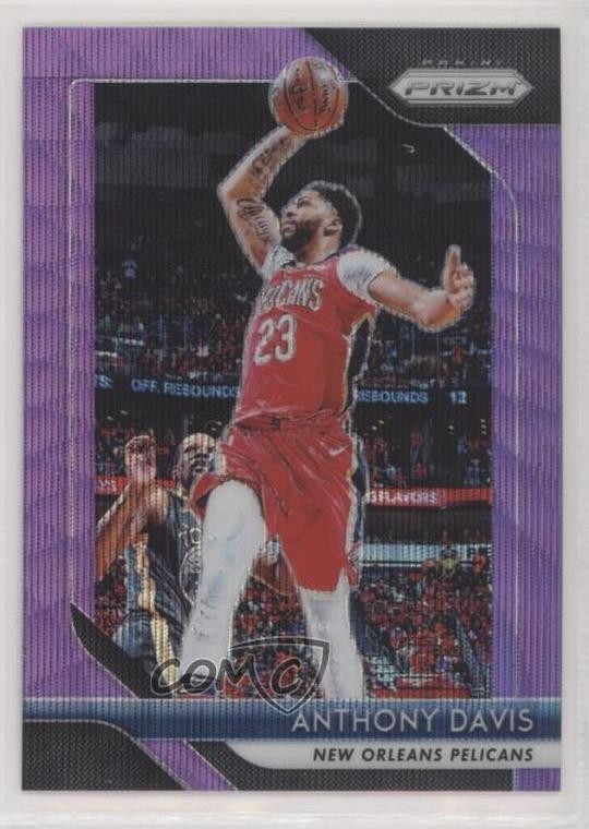 2018-19 Panini Prizm Purple Wave Prizm Anthony Davis #177 mh1