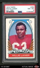 1972 Topps #283 Willie Lanier All-Pro Chiefs HOF Morgan St PSA 8 - NM/MT