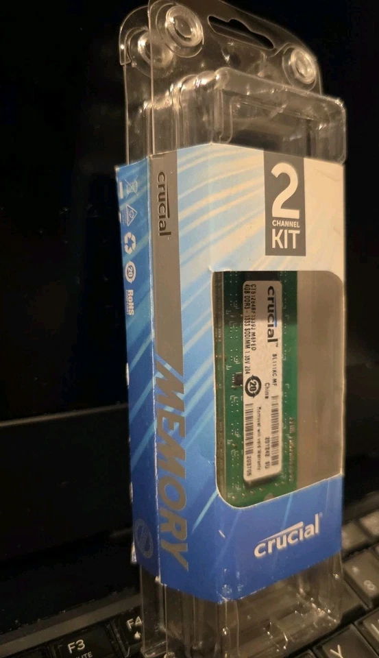 CRUCIAL 8GB Kit (2 x 4GB) DDR3 1333 MHz PC3-10600 1.35V Laptop RAM SODIMM Memory - Image 2 of 4