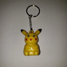 New Vintage 90s Pikachu Keychain Yellow Open Arm 1999 Originally Light up