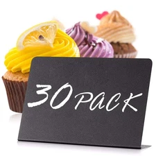 30 Pack Mini Chalkboard Signs 3x4 for Buffet & Table Use – Small Reusable Foo...