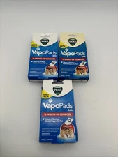 3 pack Vicks Menthol Vapors Scent Pad Replacements, 12 Pack each ~Damaged Boxes