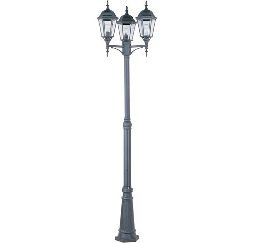 Maxim 1105BK Poles 24" 3-Light Outdoor Post Lantern in Black - Picture 2 of 2