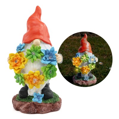 GONK SOLAR GARTENLEUCHTE ORNAMENT STATUE GARTENZWERG 22 CM HOCH TERRASSE AUSSENBEREICH