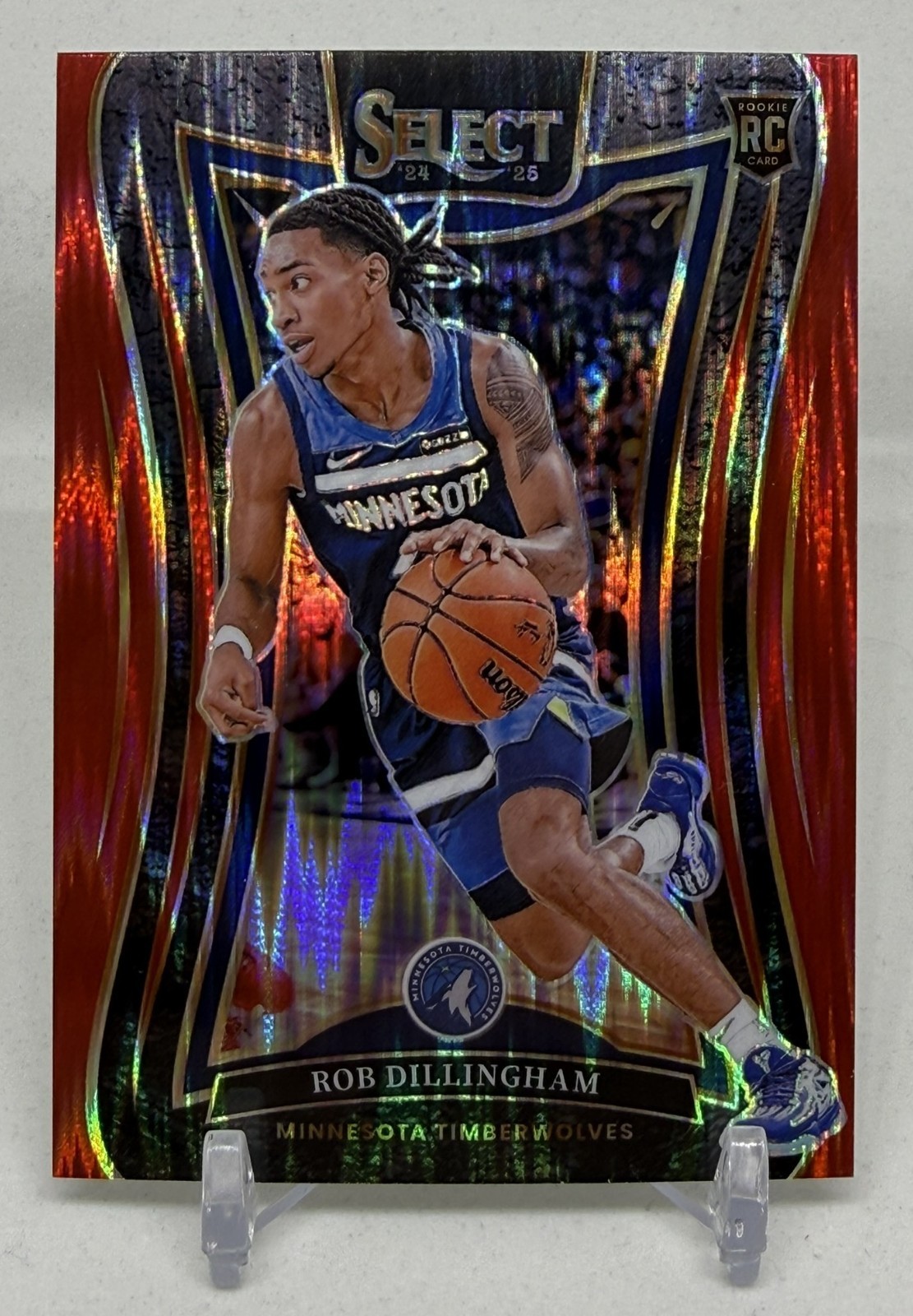 2024-25 Panini Select Rob Dillingham Mezzanine Level RC Red Flash /299 #392