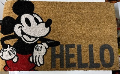 Disney Mickey Mouse Hello Outdoor Coir Door Mat, 18  x 30 