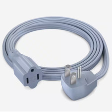 4 Ft. 14 / 3 Medium / Heavy Duty Indoor Extension Cord Flat Plug Flat Wire 15 Am