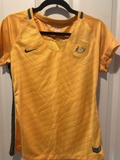 Nike Yellow Australia Football Jersey with Crest
