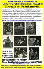 8 Orig Photos 8x10 Dracula vs Frankenstein Lon Chaney Jr 1971 Cult Horror Movie